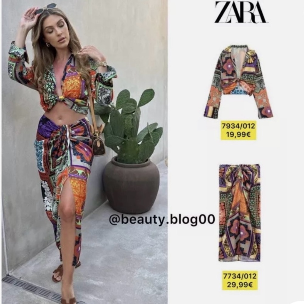 Zara Multicolor Patterned Set - image 7
